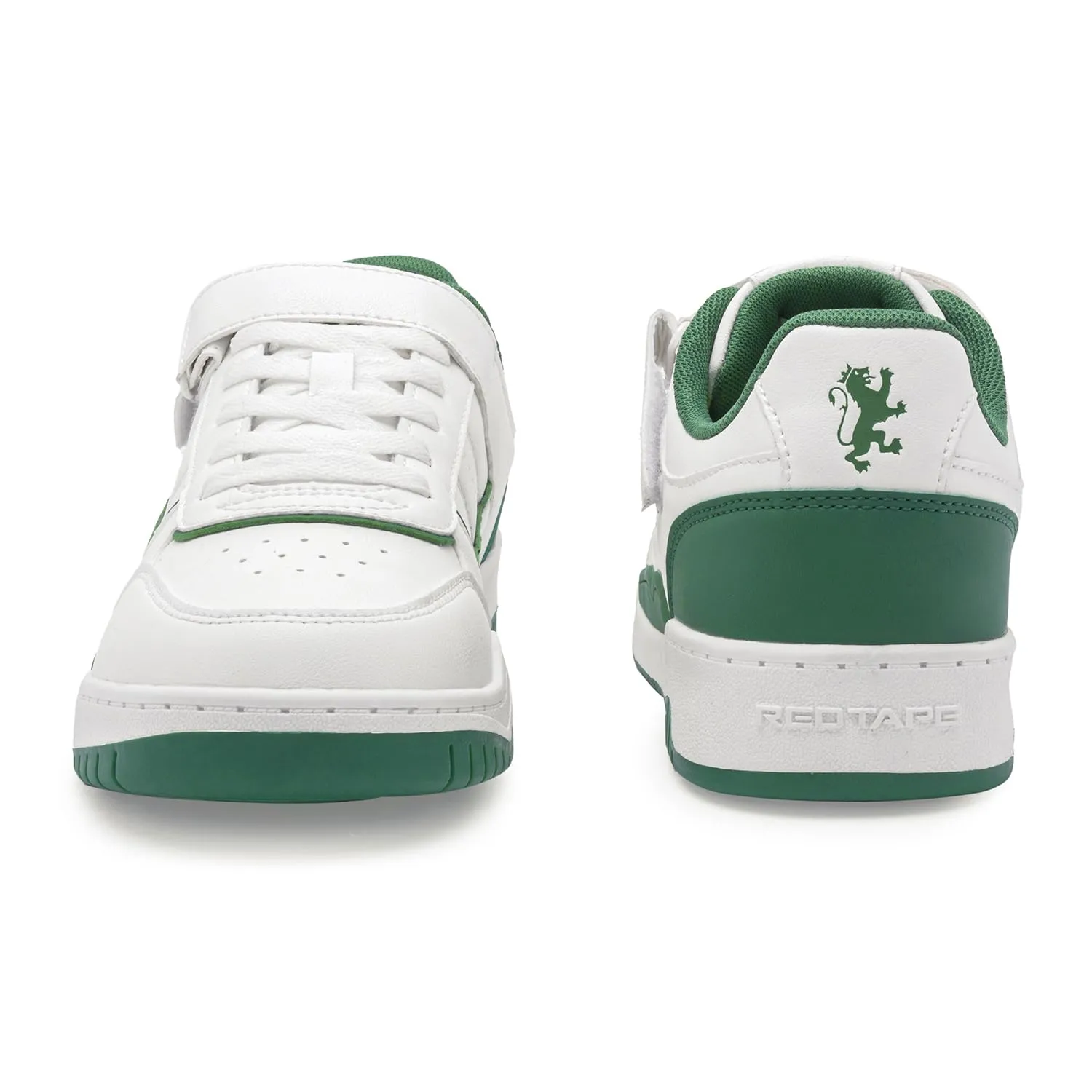 Red Tape Casual Sneakers for Men | Comfortable, Shock Absorbant & Slip-Resistant White/Green