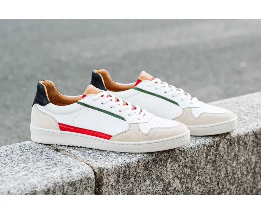 red White &amp; Green Men&#039;s Trainers - KOLORA