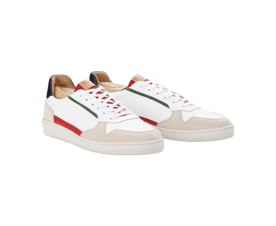 red White &amp; Green Men&#039;s Trainers - KOLORA