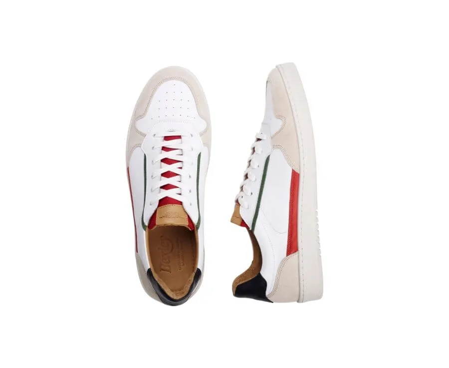 red White &amp; Green Men&#039;s Trainers - KOLORA