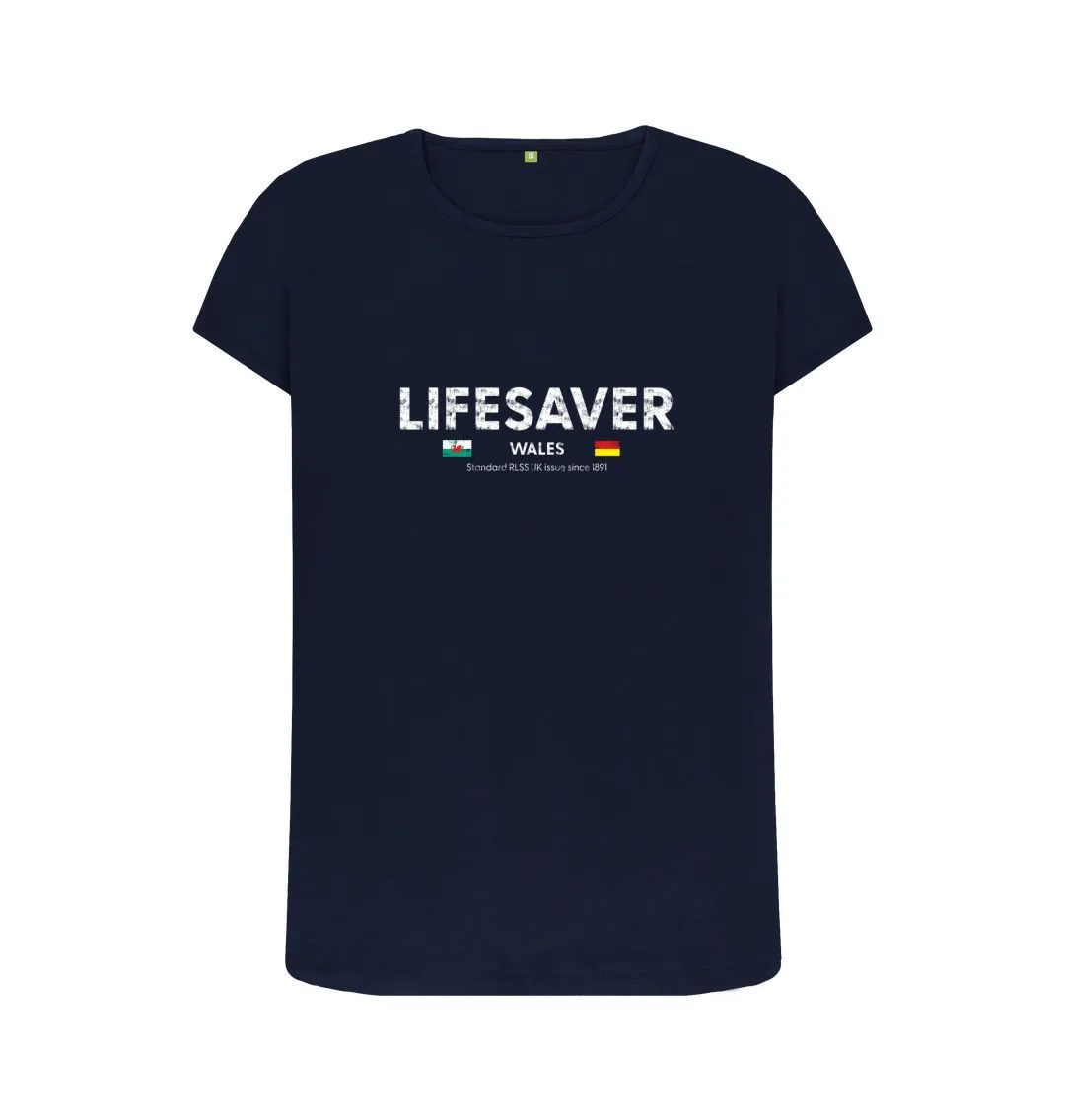 RLSS UK | Lifesaver Wales Women's T-shirt | Short Sleeve Organic Cotton T-shirt