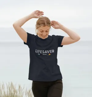 RLSS UK | Lifesaver Wales Women's T-shirt | Short Sleeve Organic Cotton T-shirt