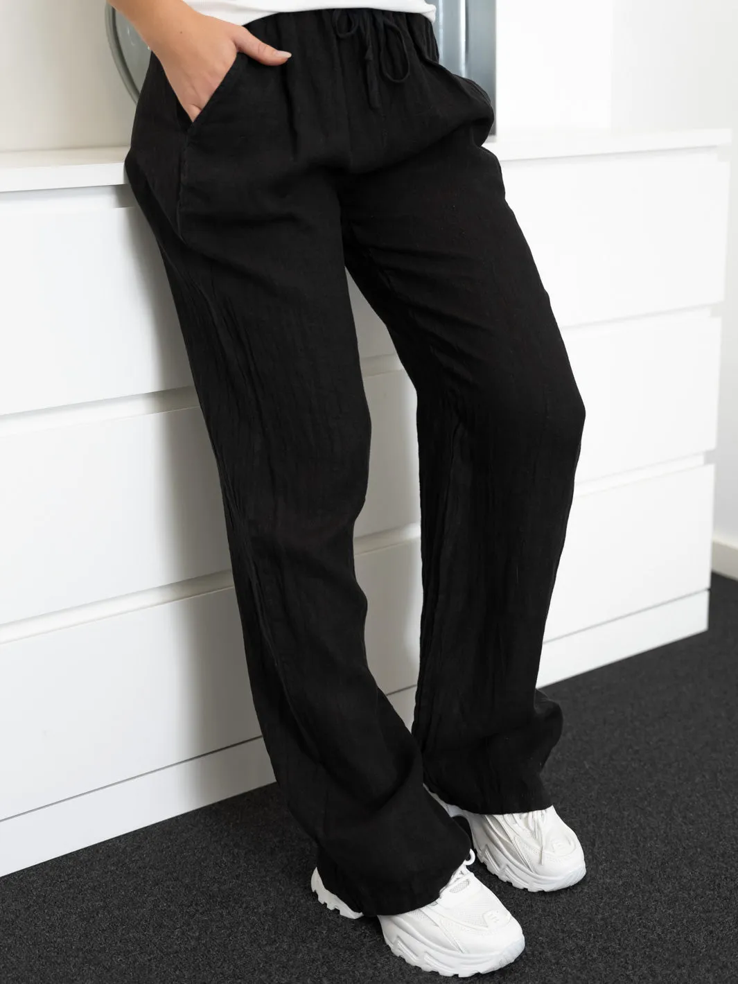 Shay hør pants black