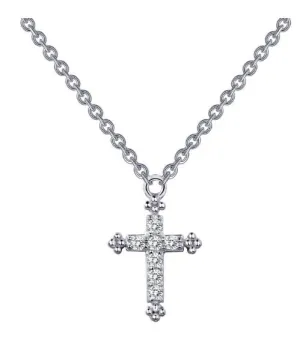 Simulated Diamond Cross Necklace