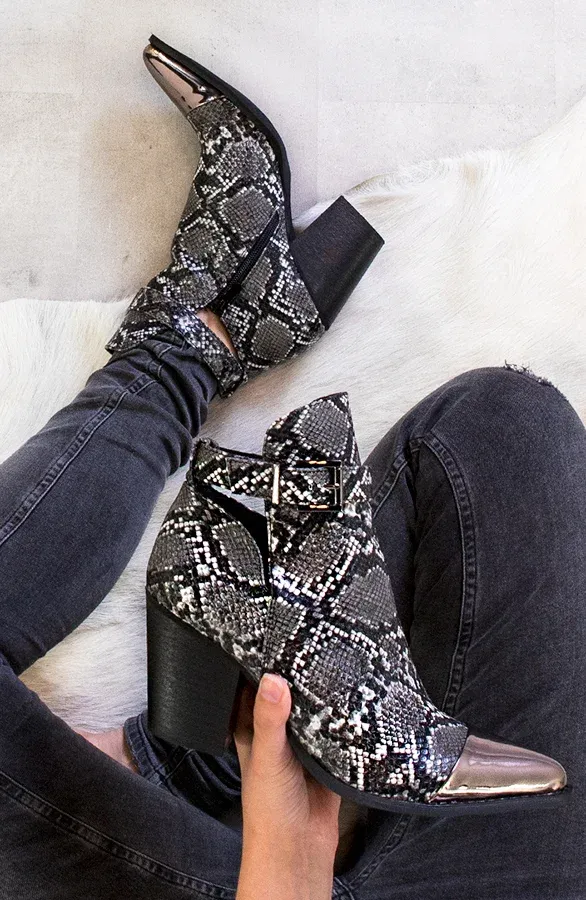 Slangenprint Metallic Boots