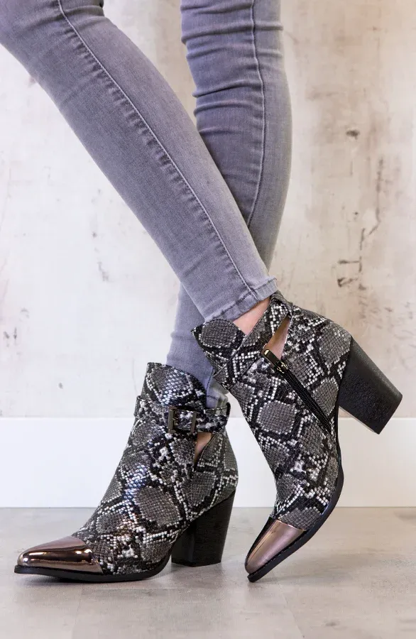 Slangenprint Metallic Boots