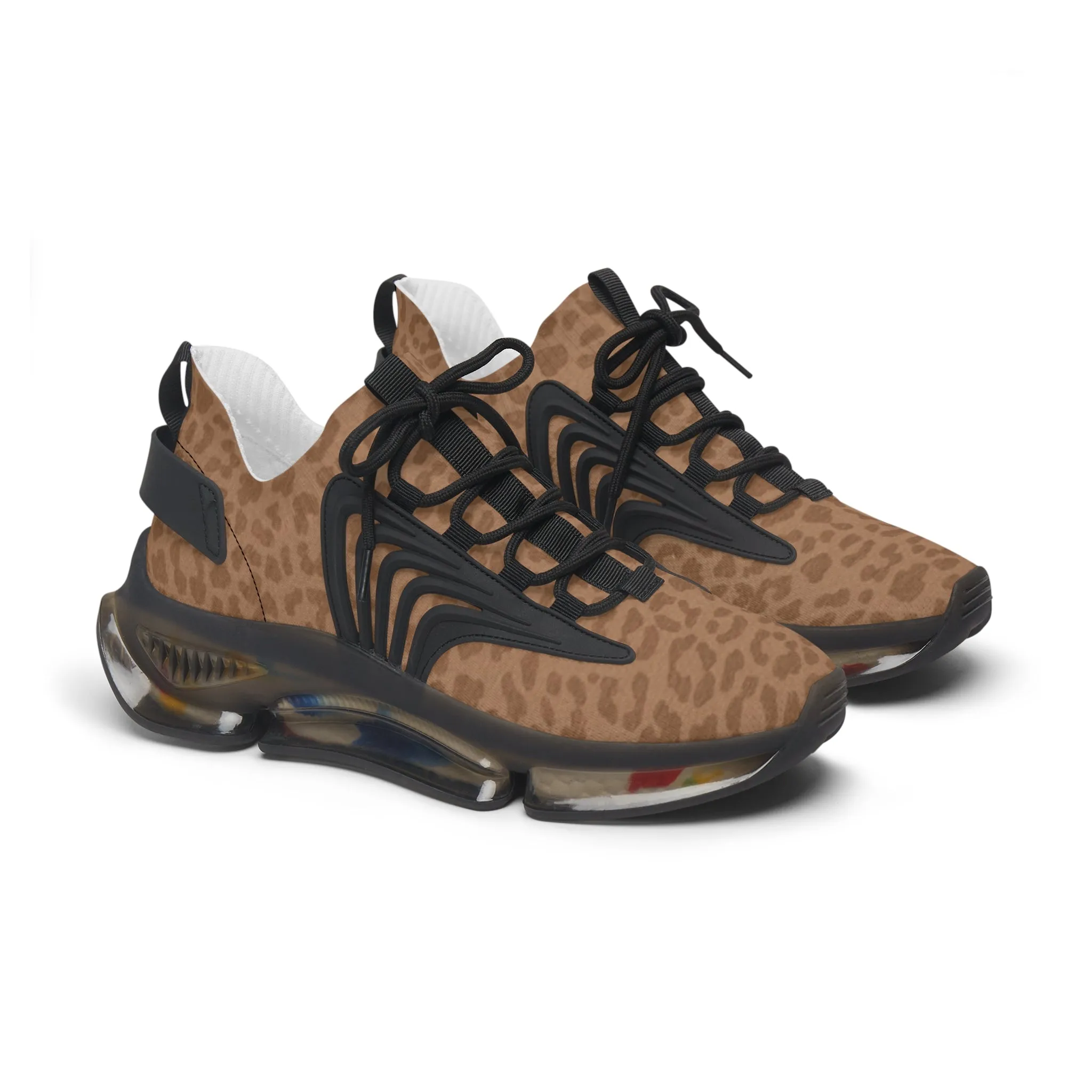 Sneakers Women's Mesh brown leopard by Mariu del Campo.