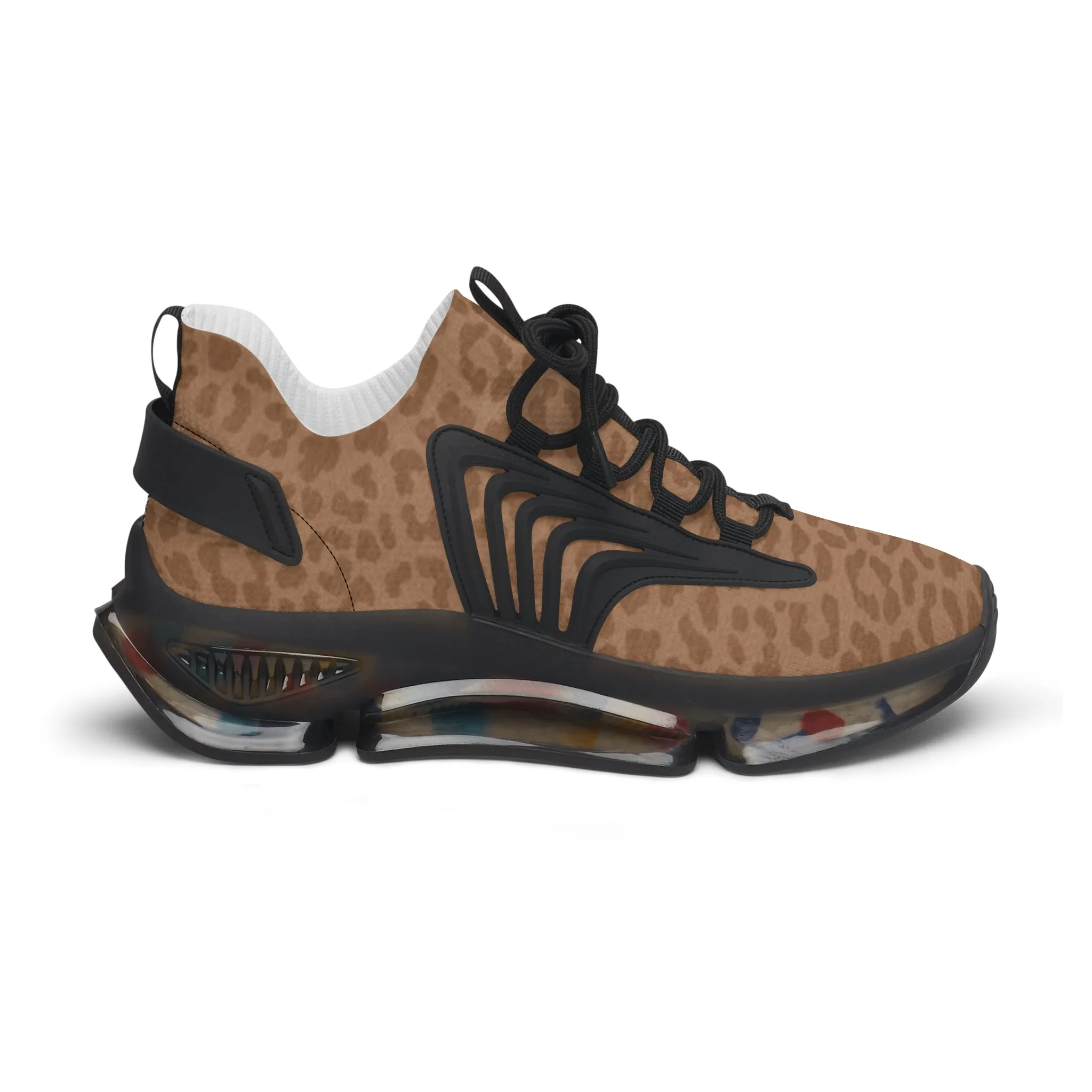 Sneakers Women's Mesh brown leopard by Mariu del Campo.