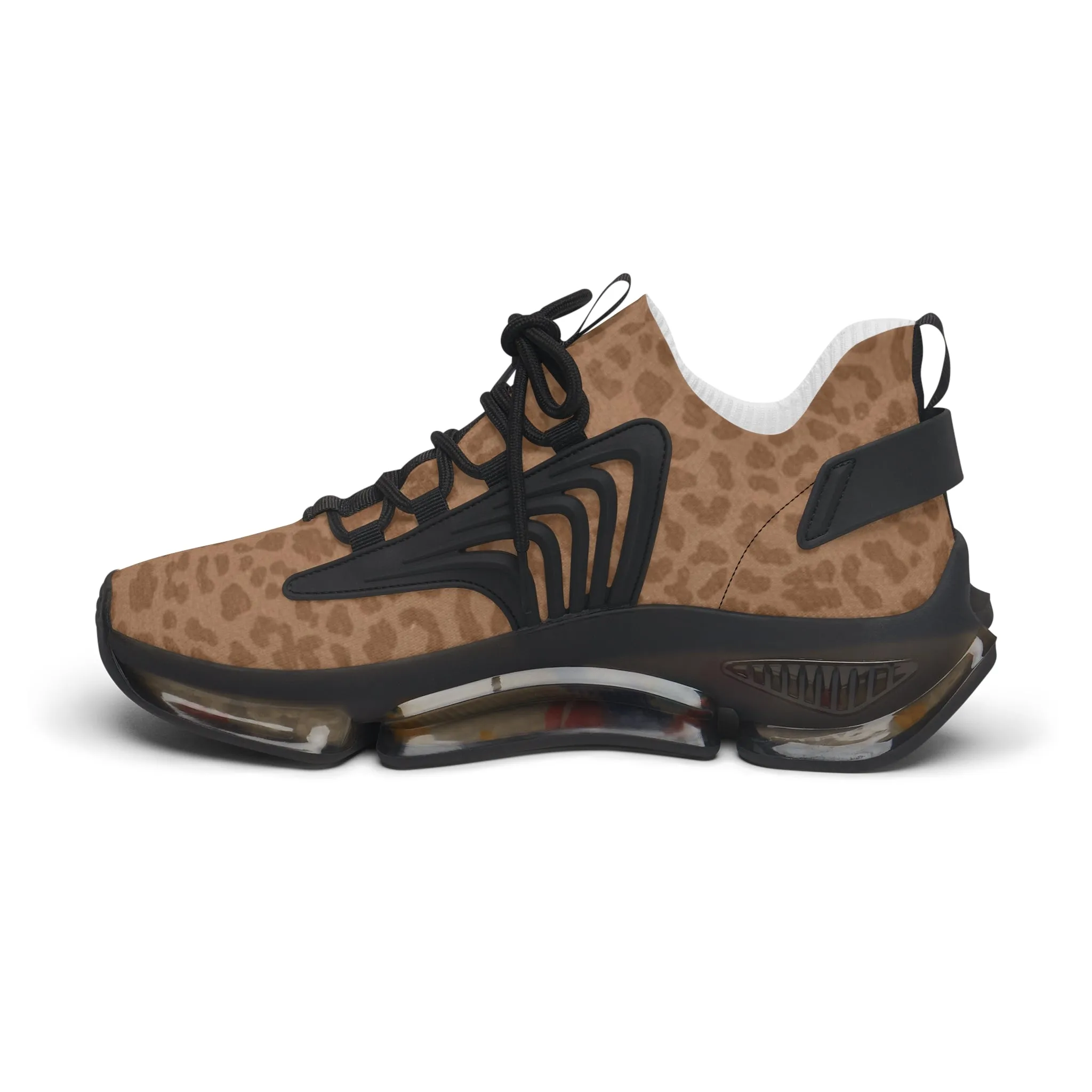 Sneakers Women's Mesh brown leopard by Mariu del Campo.