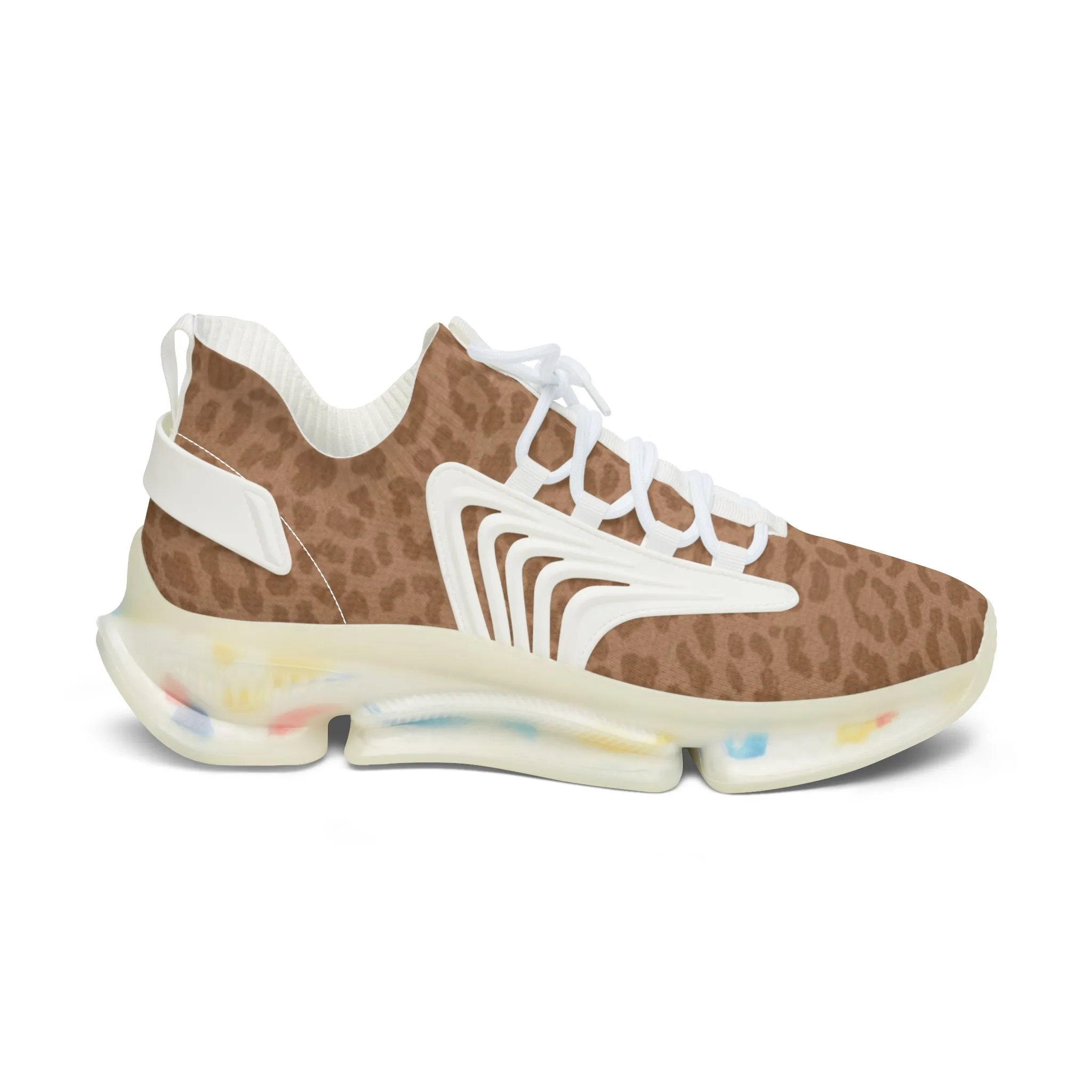 Sneakers Women's Mesh brown leopard by Mariu del Campo.