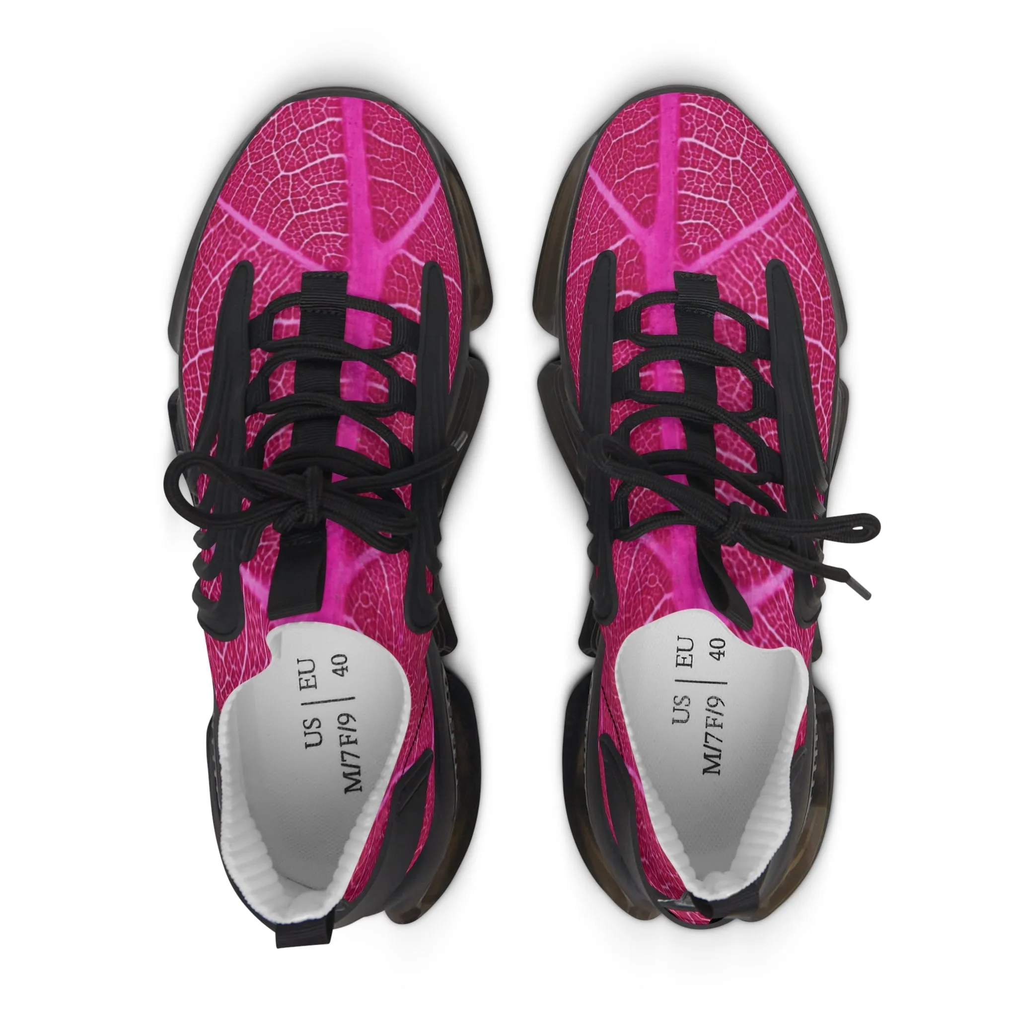 Sneakers Women's Mesh Leaf in pink by Mariu del Campo.