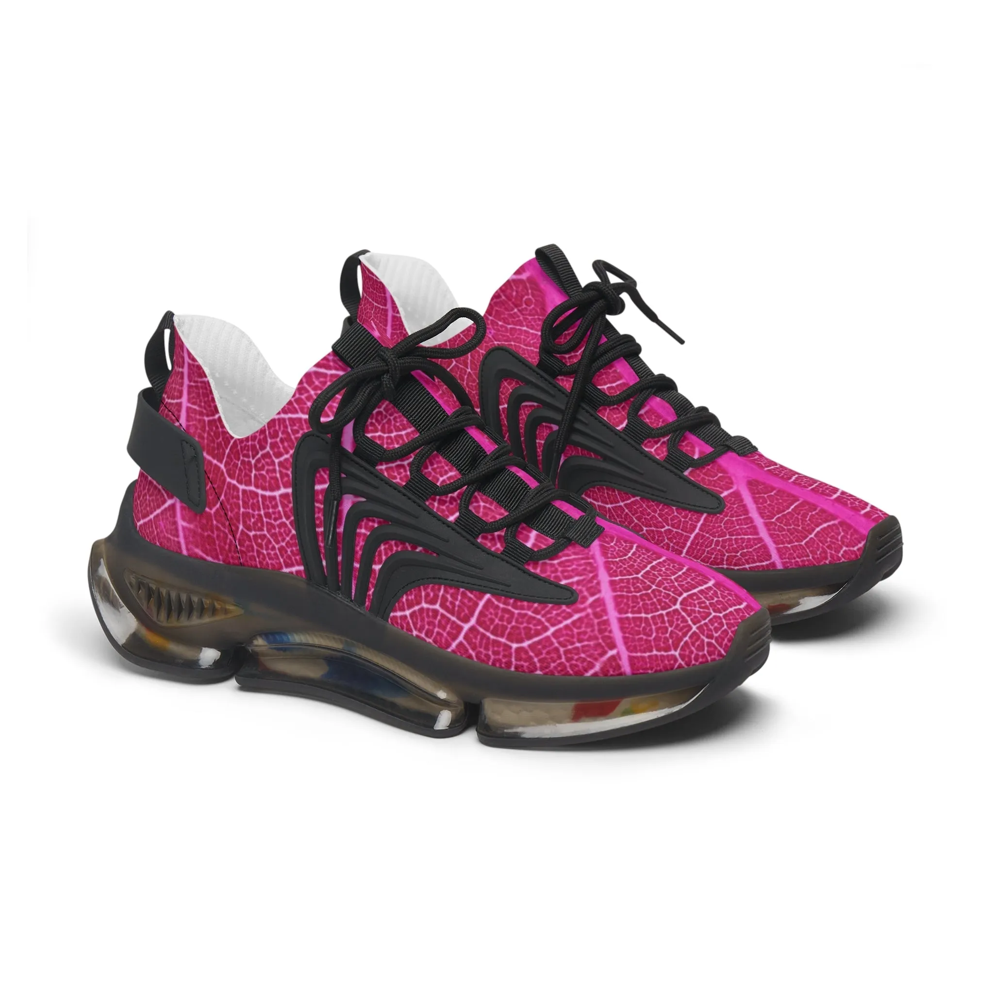 Sneakers Women's Mesh Leaf in pink by Mariu del Campo.