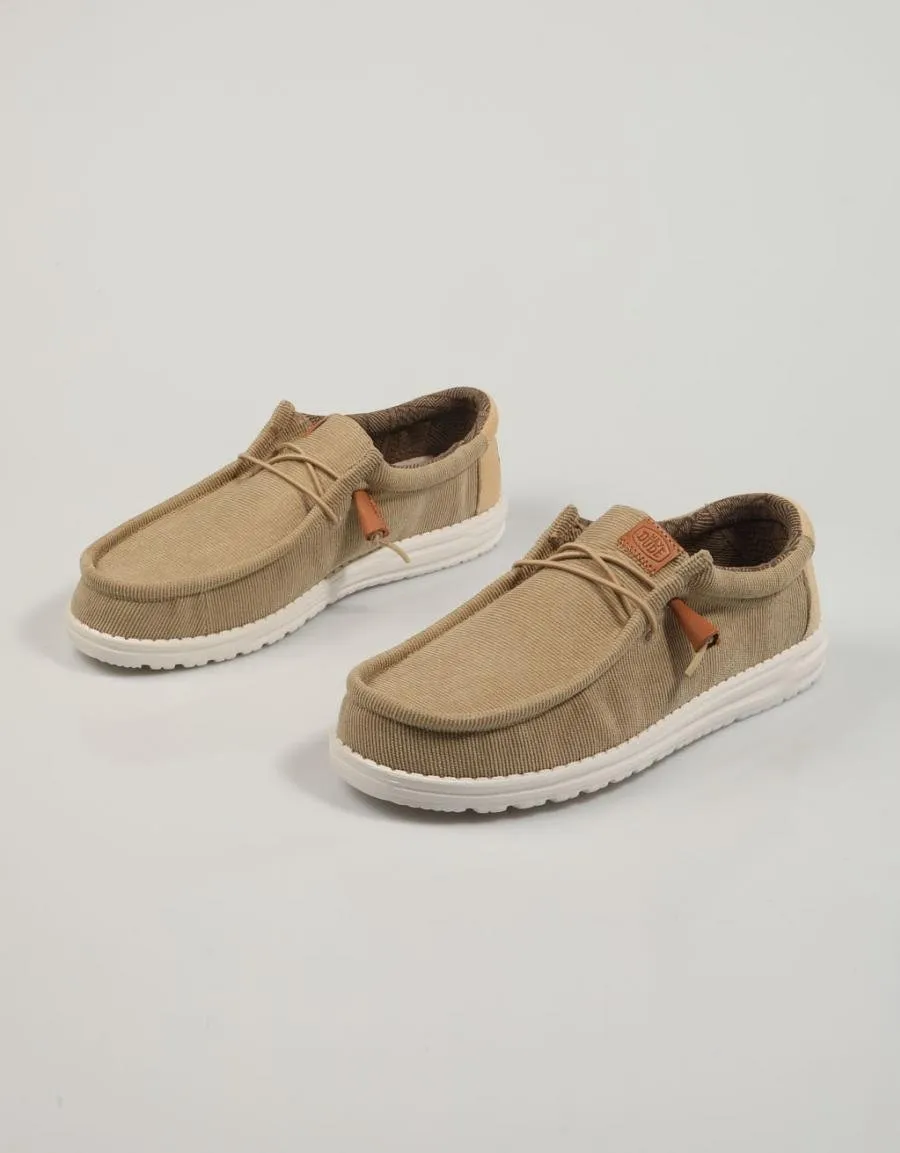  sports shoes DUDE Wally Corduroy en Beige 83835