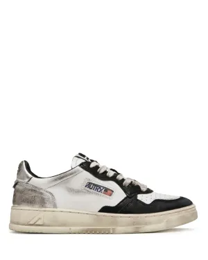 Sup Vint Low Wom Black/Silver Leather