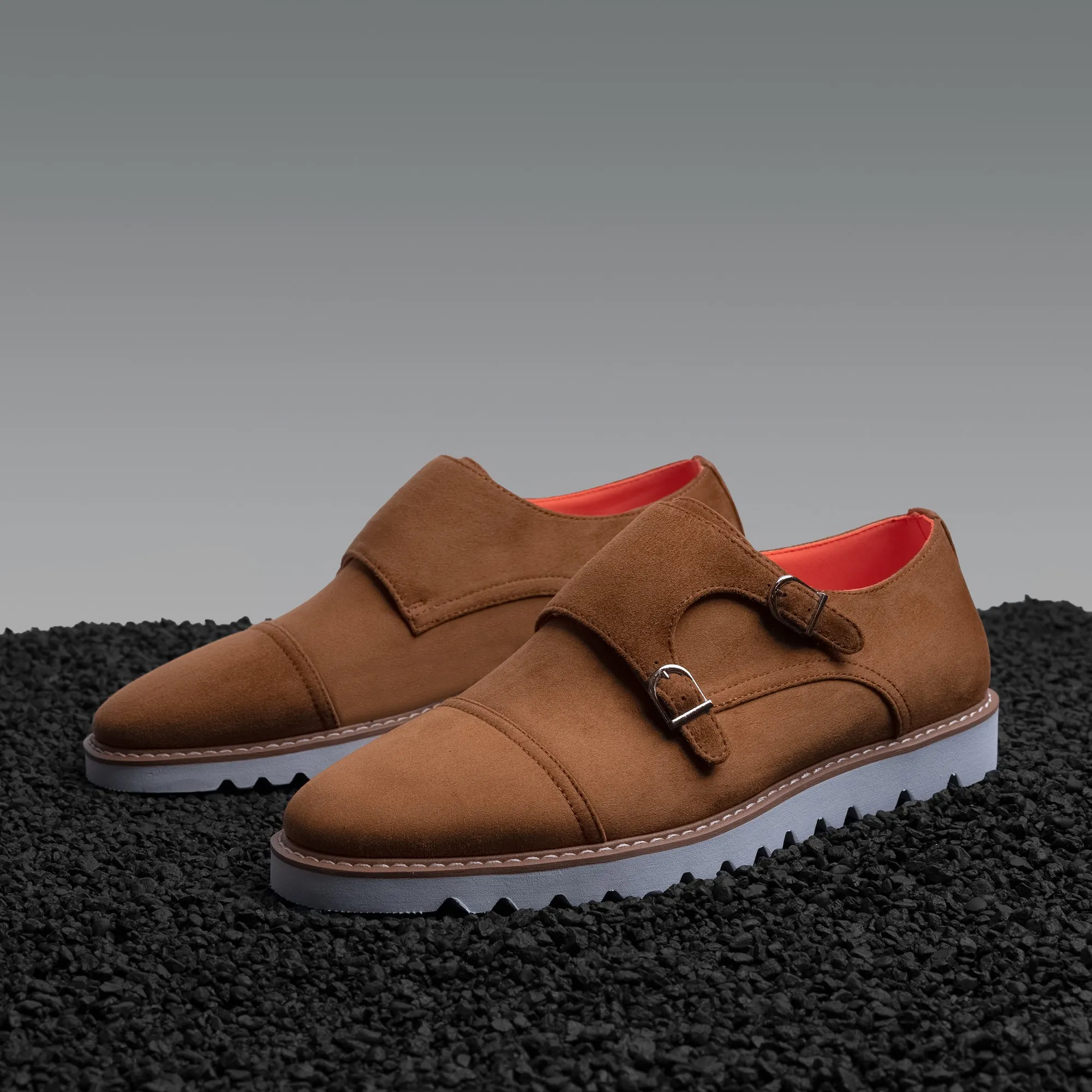 The Freshman S TAYNO Suede Double Monk Strap Oxford Sneaker