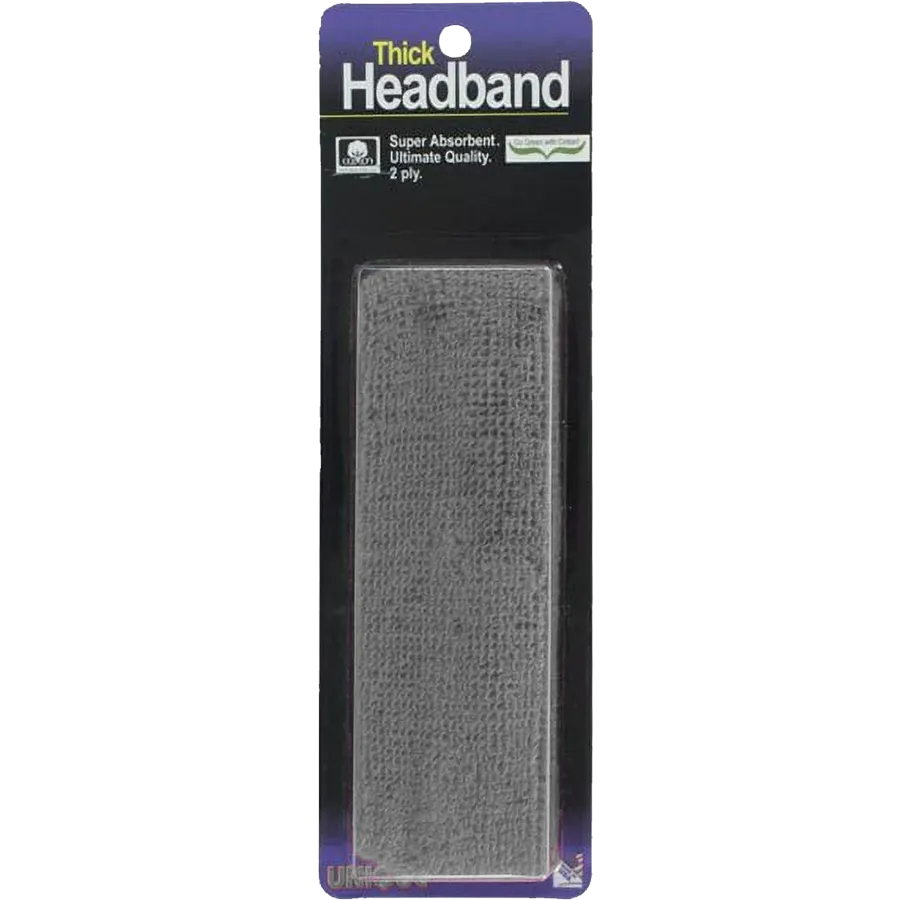 Thick 2-Ply Headband - Gray