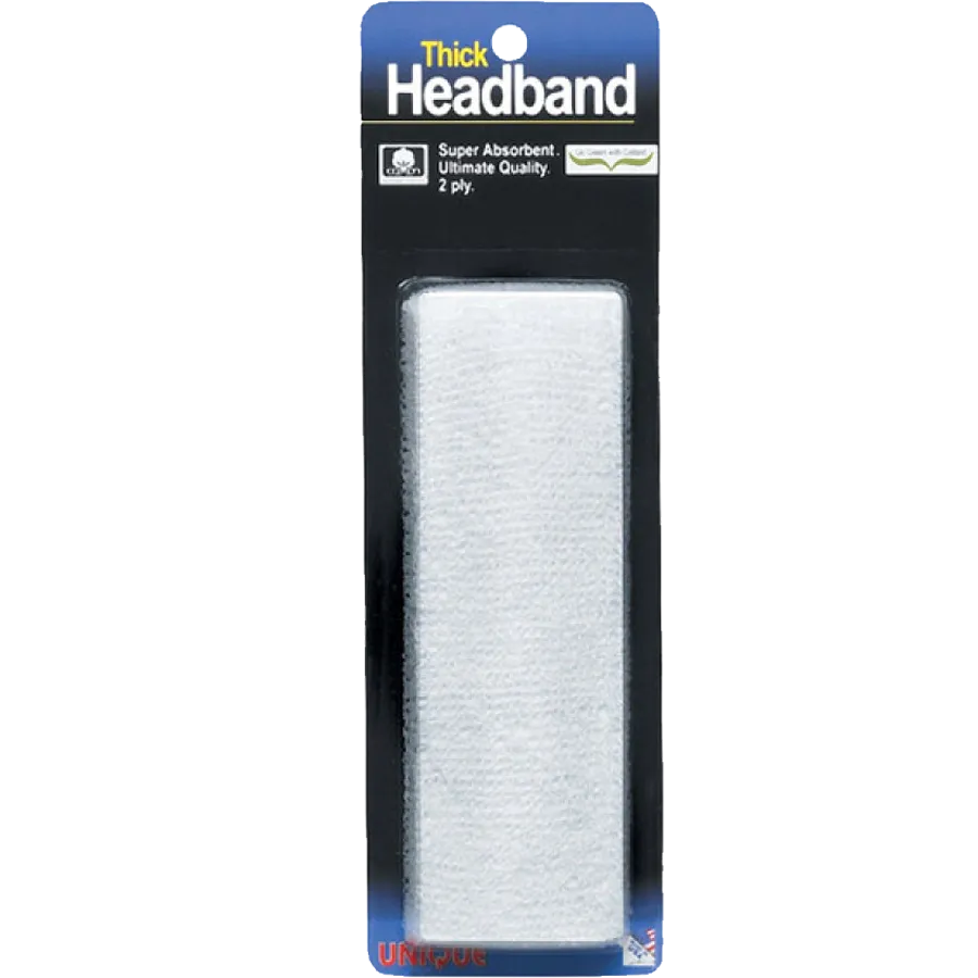 Thick 2-Ply Headband - White