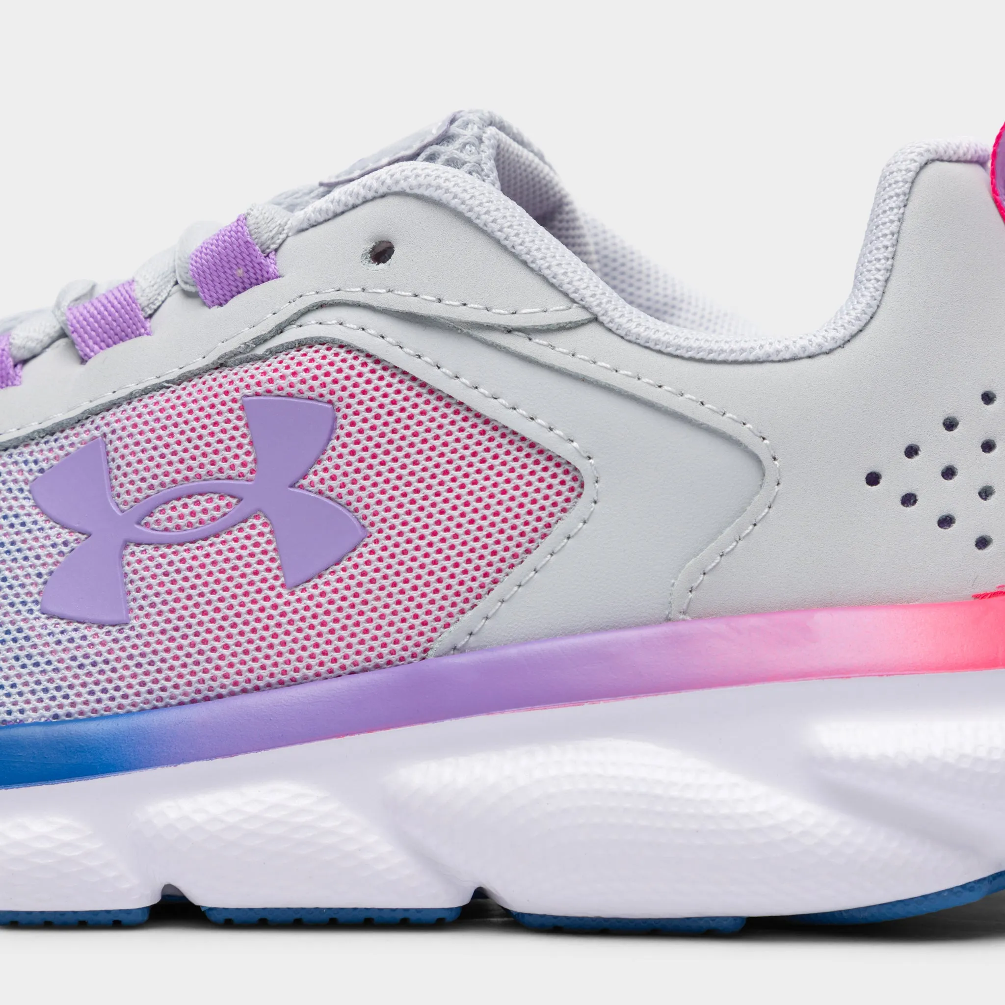 Under Armour Junior Girls' Assert 9 Halo Grey / White - Vivid Lilac