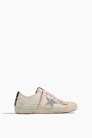 V-Star 2 Sneaker in White/Silver/Beige/Brown Leo