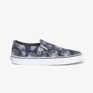 VANS | PRINTED SLIP-ON { BLUE/WHITE