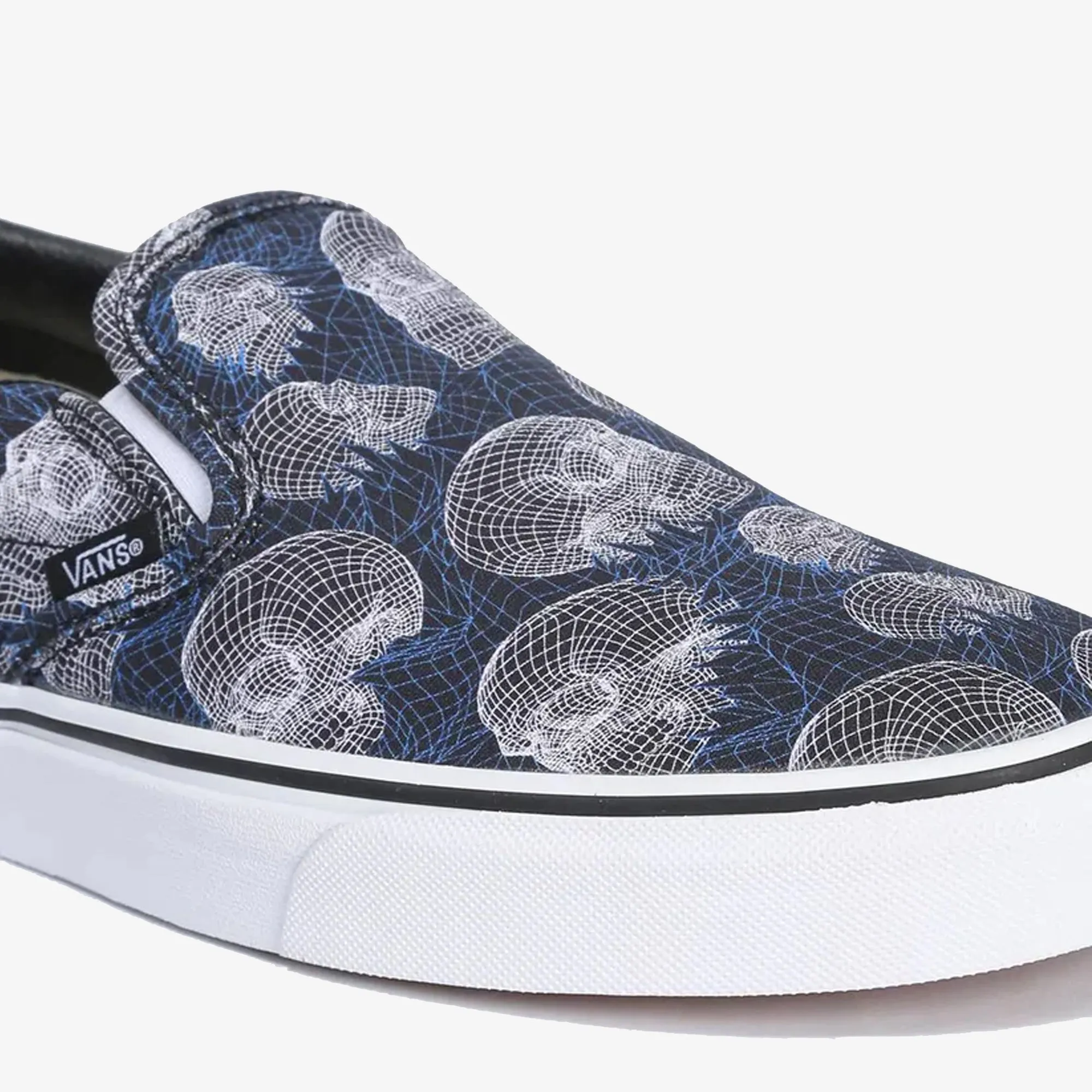 VANS | PRINTED SLIP-ON { BLUE/WHITE