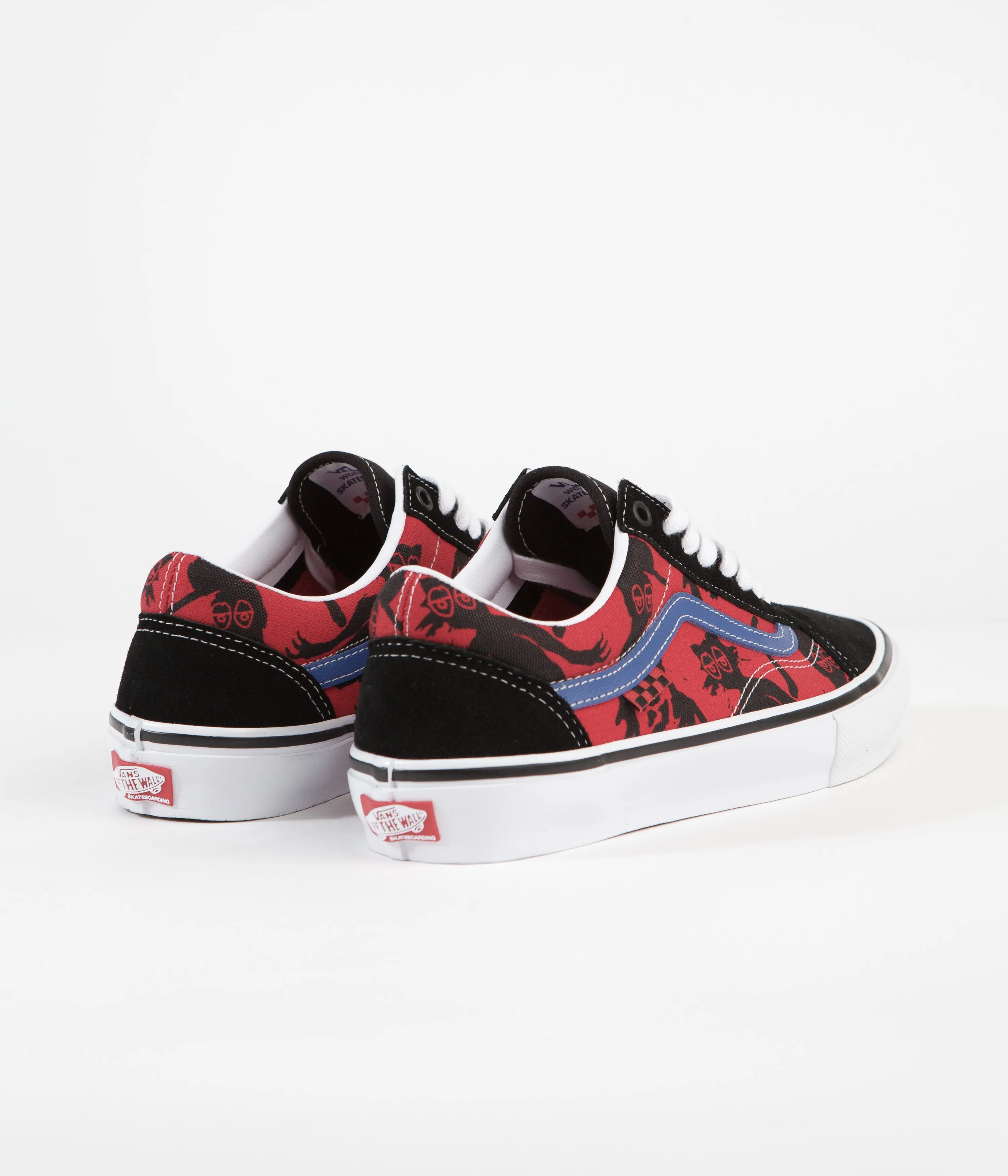 Vans Skate Old Skool Shoes - (Krooked By Natas For Ray) Red