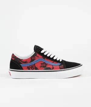 Vans Skate Old Skool Shoes - (Krooked By Natas For Ray) Red