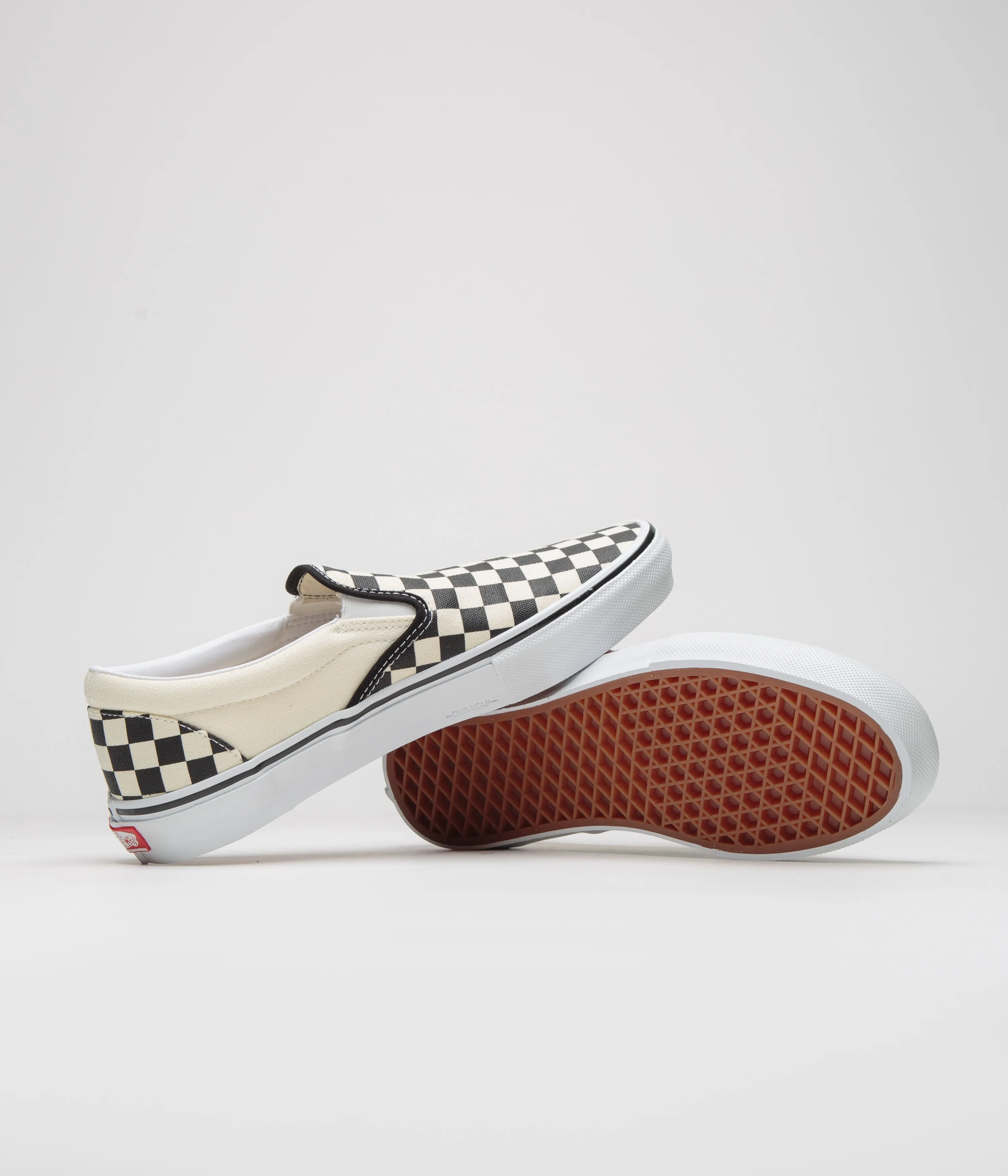 Vans Skate Slip-On Shoes - (Checkerboard) Black / Off White