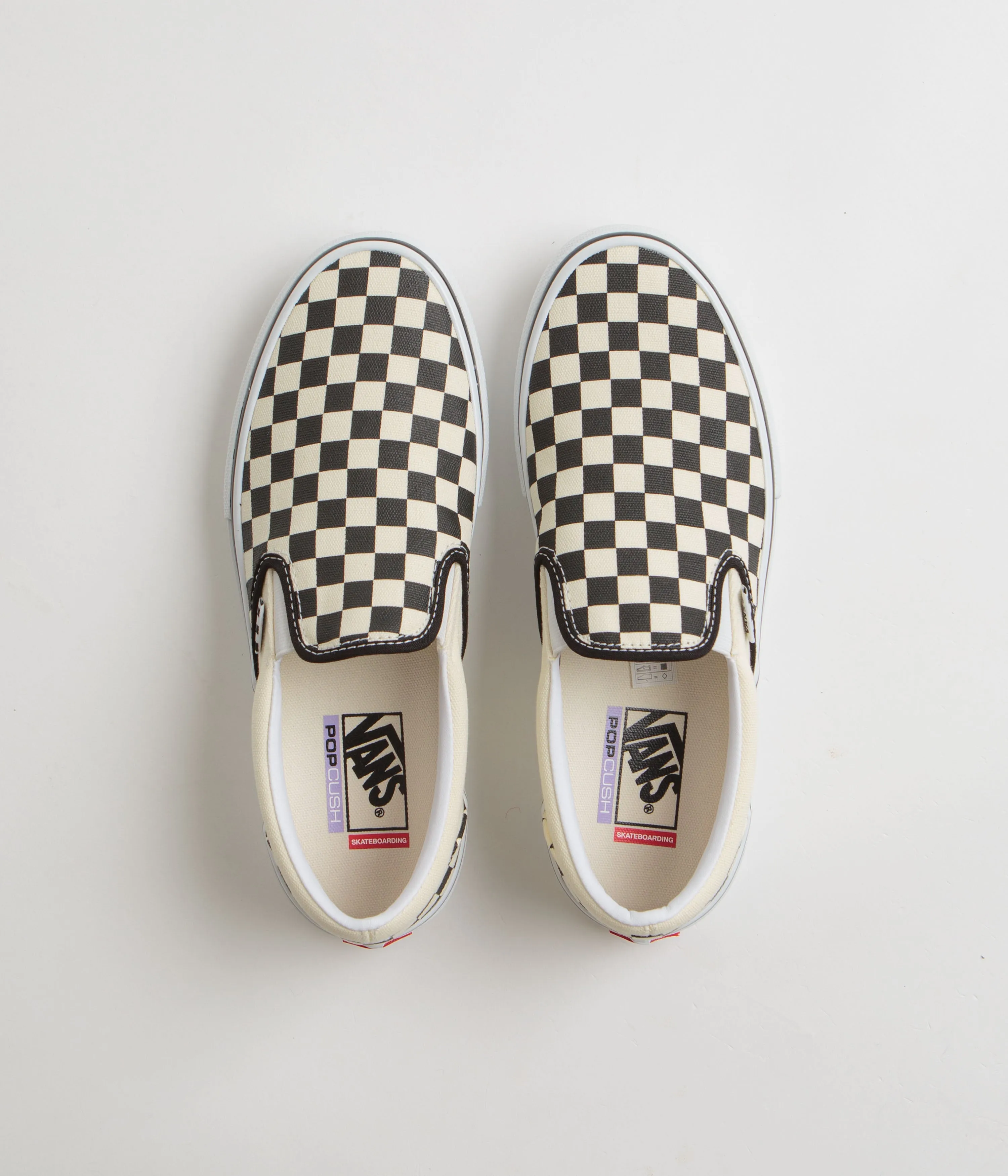 Vans Skate Slip-On Shoes - (Checkerboard) Black / Off White