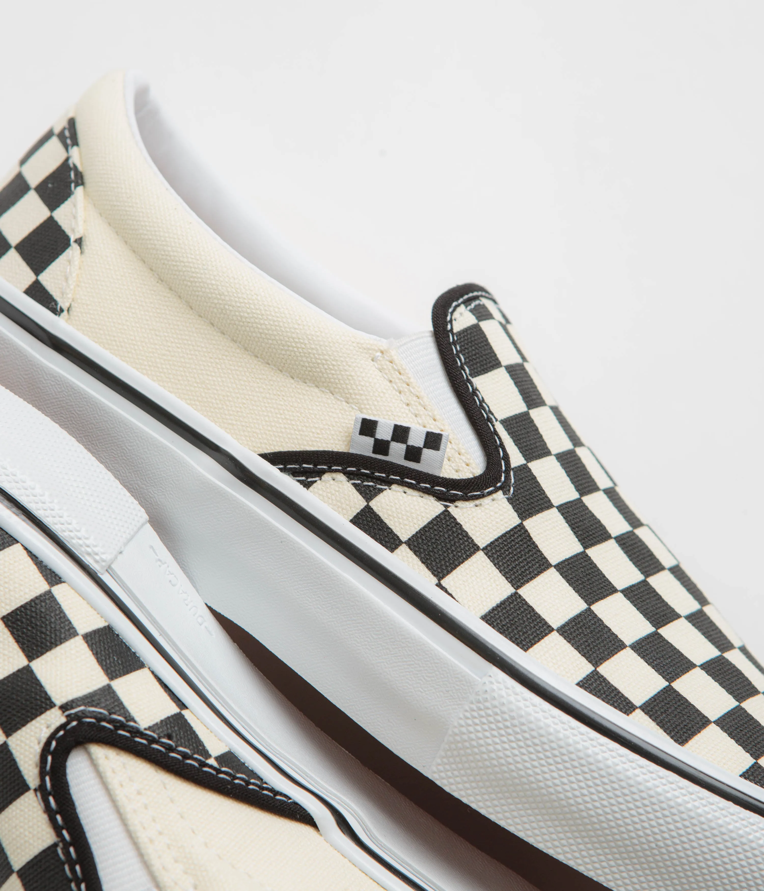 Vans Skate Slip-On Shoes - (Checkerboard) Black / Off White