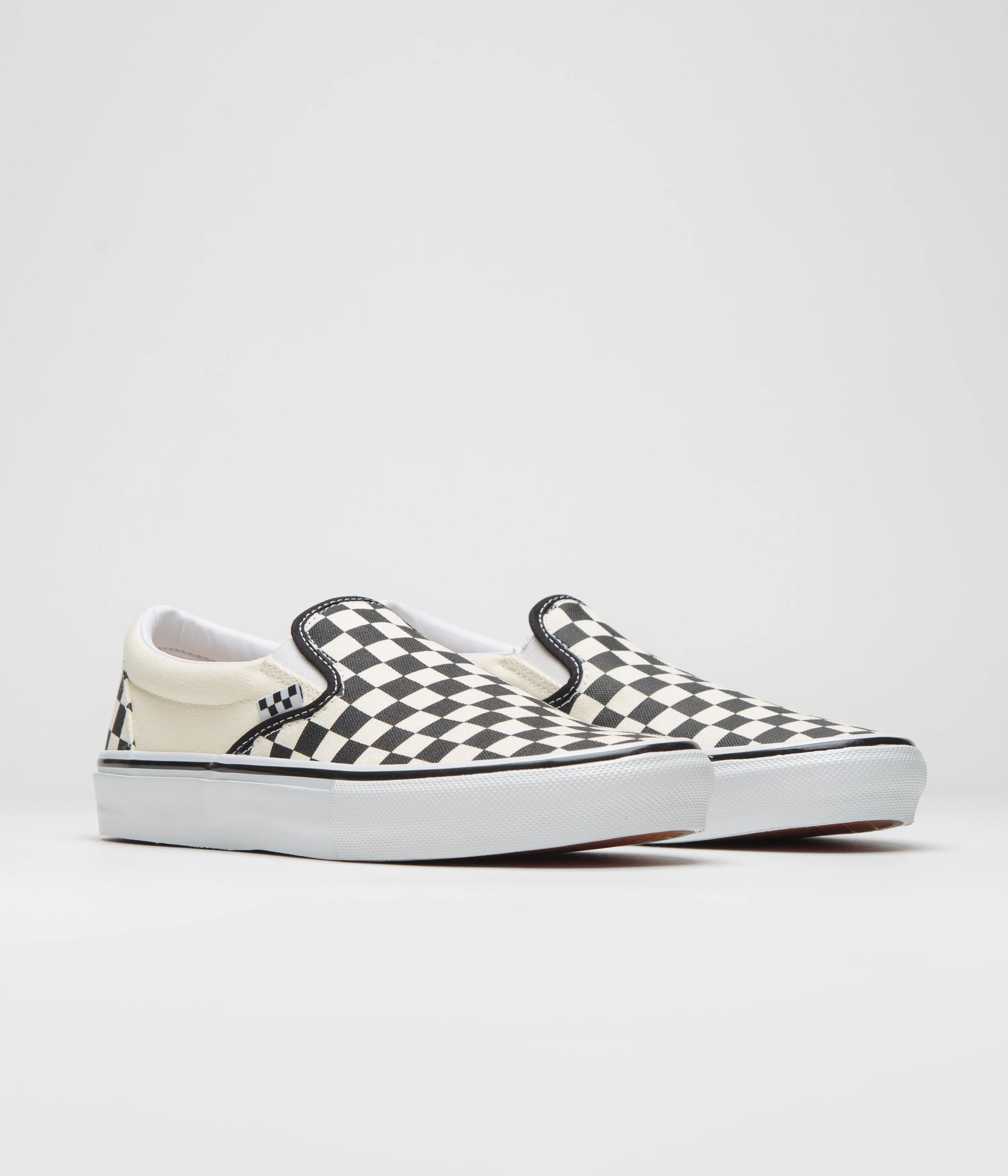 Vans Skate Slip-On Shoes - (Checkerboard) Black / Off White