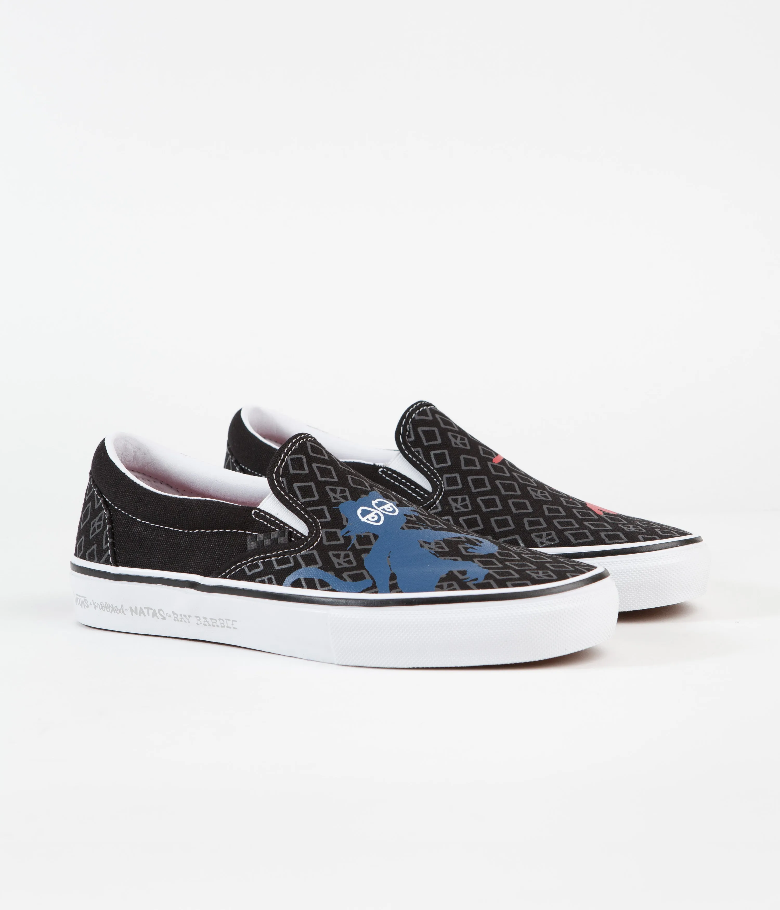 Vans Skate Slip-On Shoes - (Krooked By Natas For Ray) Black