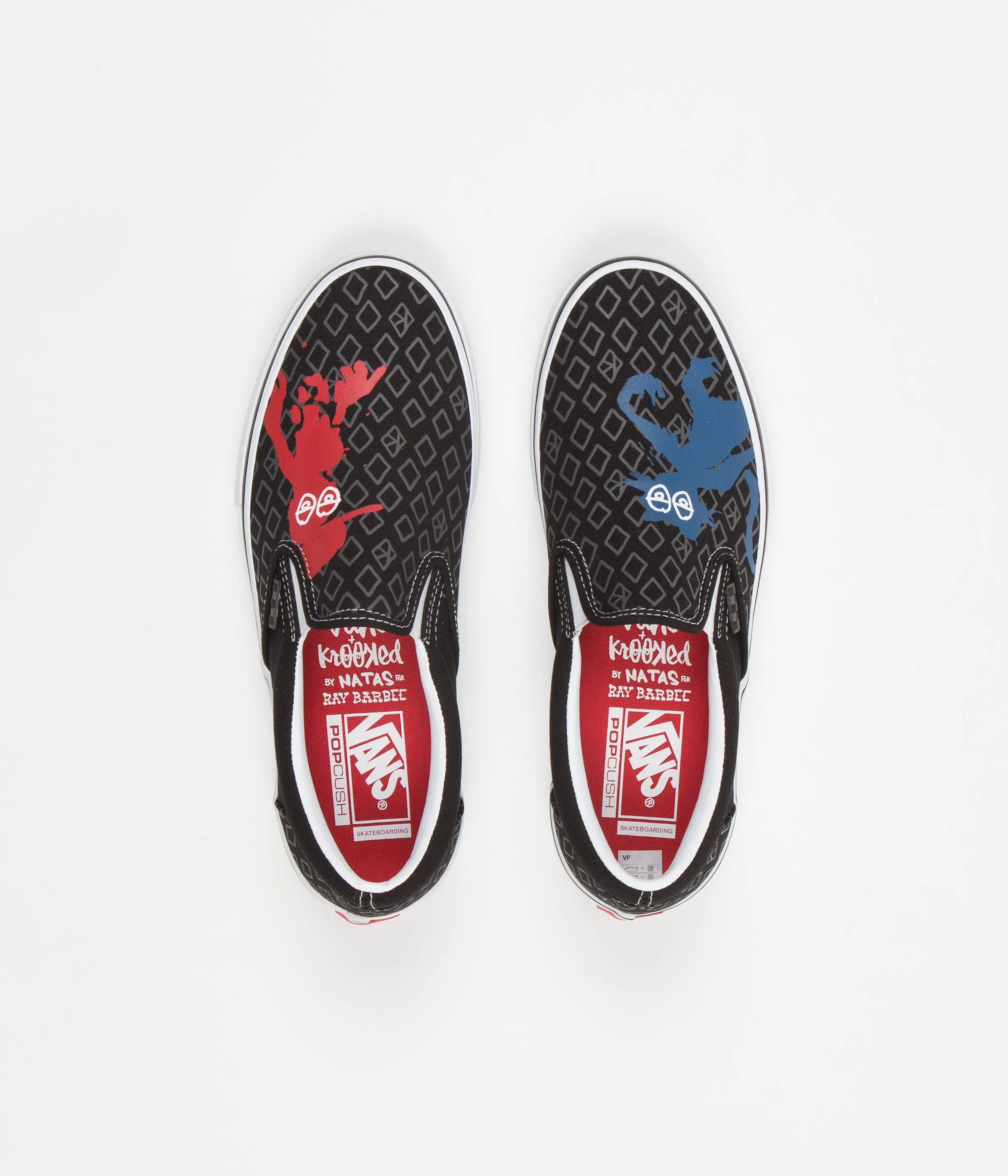 Vans Skate Slip-On Shoes - (Krooked By Natas For Ray) Black