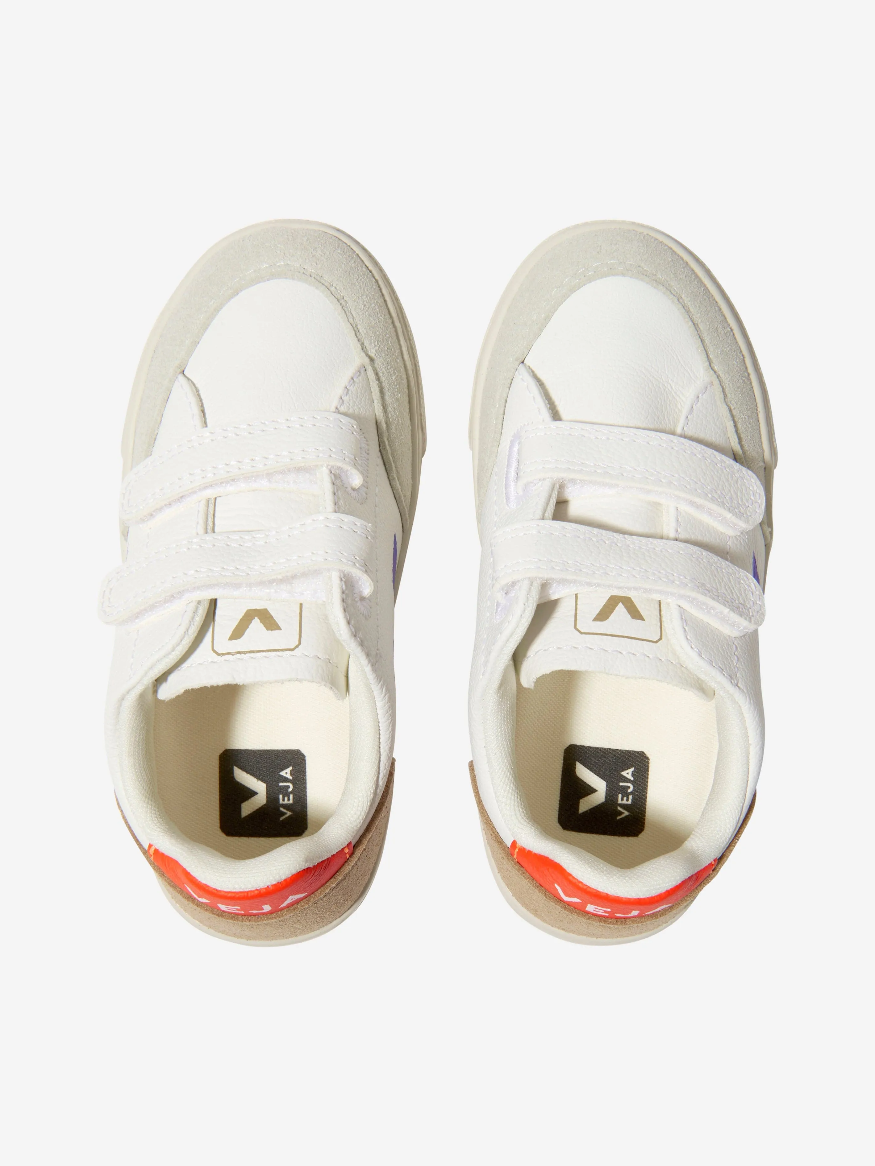 Veja Kids ChromeFree Leather V-12 Trainers in White