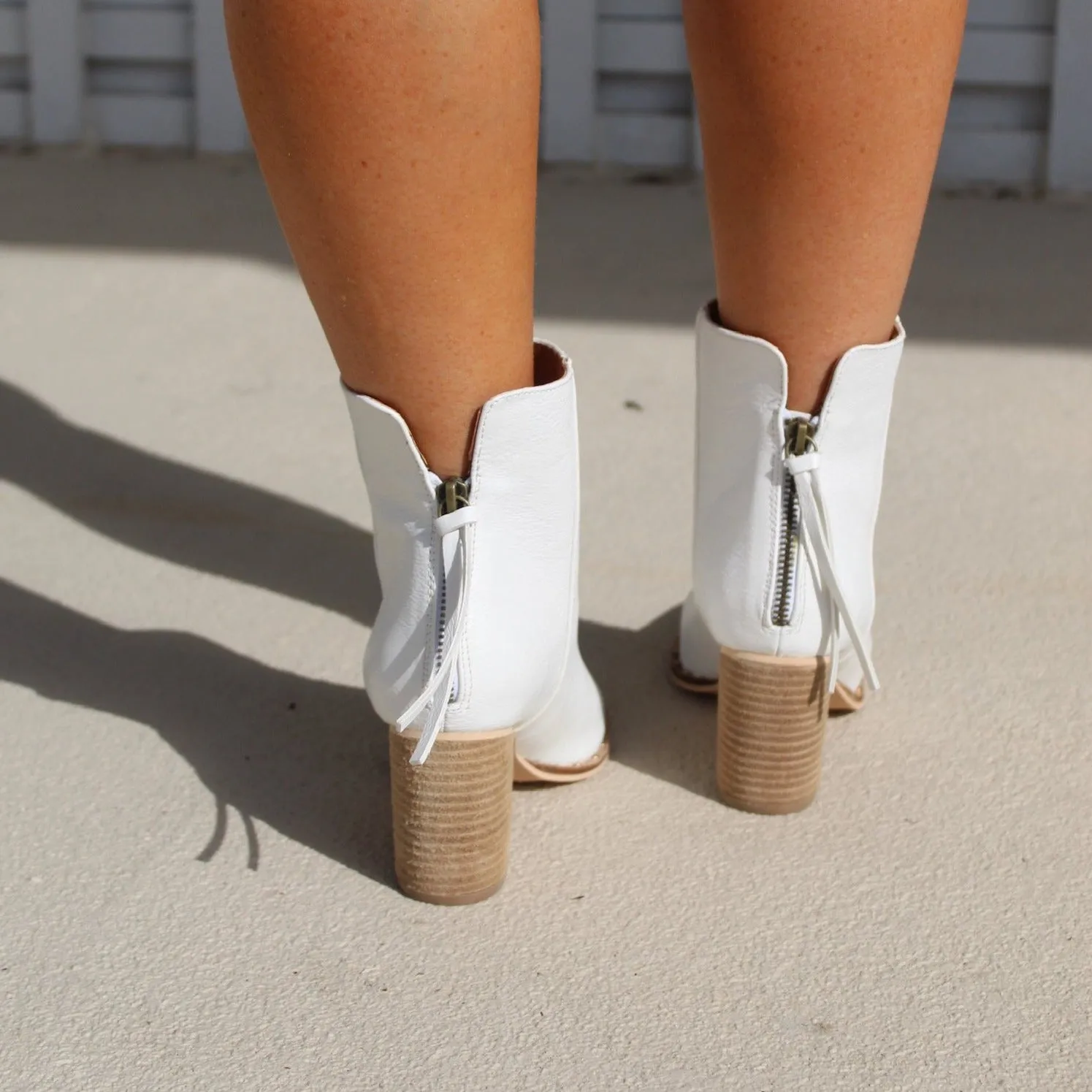 Wesleee Studded Bootie- White