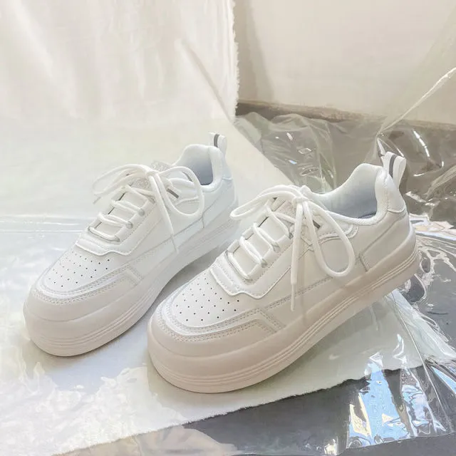 White Women's Sneakers Shoes Sports Kawaii Platform Spring Flat Tennis Casual Basket Vulcanize Running Lolita Trainers