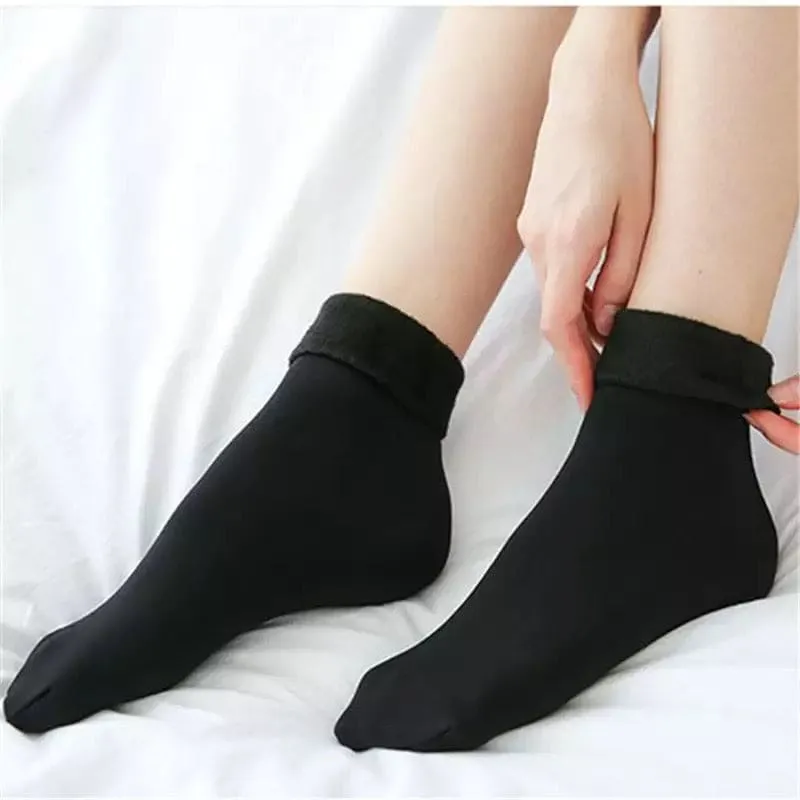 Winter Warm Thicken Thermal Socks, Wool Cashmere Snow Seamless Socks, Unisex Warm Socks Winter Thicken Thermal Wool Cashmere Socks, Seamless Female Fur Socks