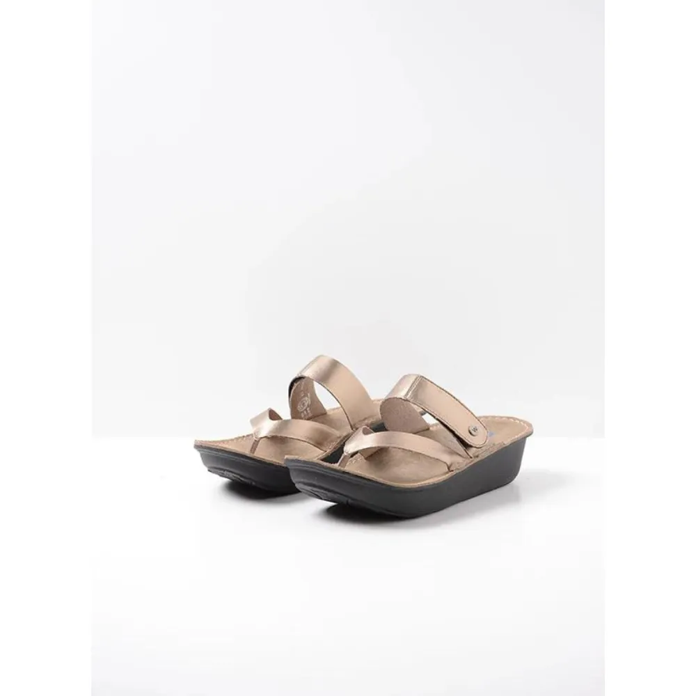 Wolky Tahiti Bronze Leather Sandal (Women's)