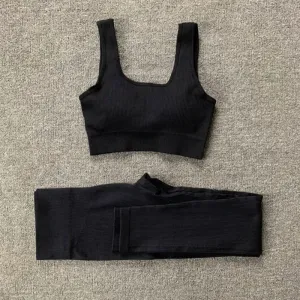 Women Seamless Yoga Set Gym Workout Clothes for Female Push up Bra High Waist Leggings Sexy Fitness Sportswear Sports Suits