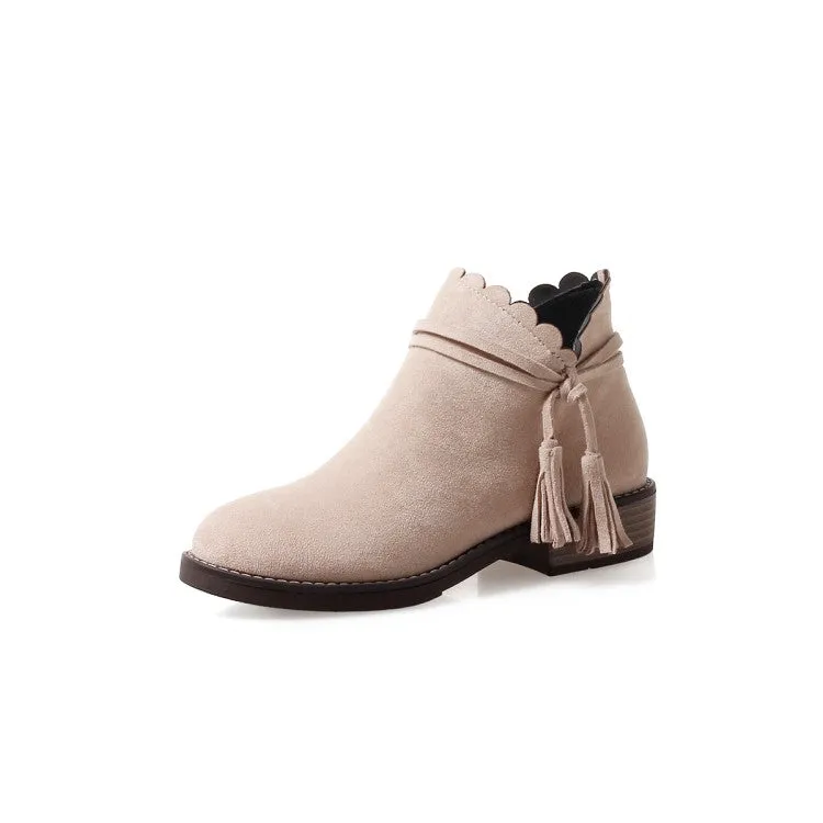 Women Zip Suede Short Boots Shoes Woman