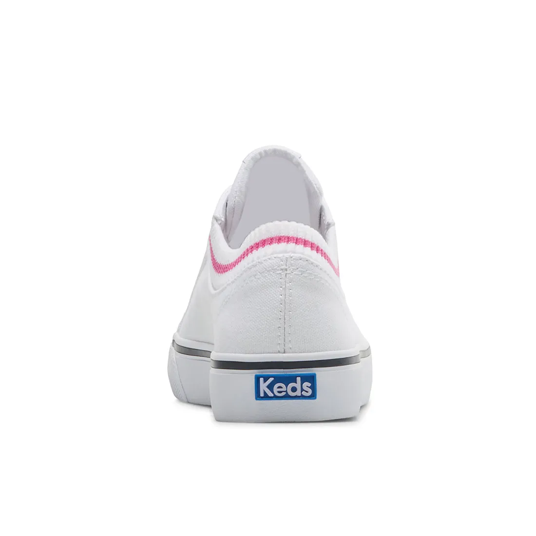 Women's Jump Kick Rib Knit Collar White/Pink (WF67210)