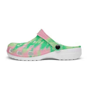 Women's Lightweight Clogs Tie Dye Green