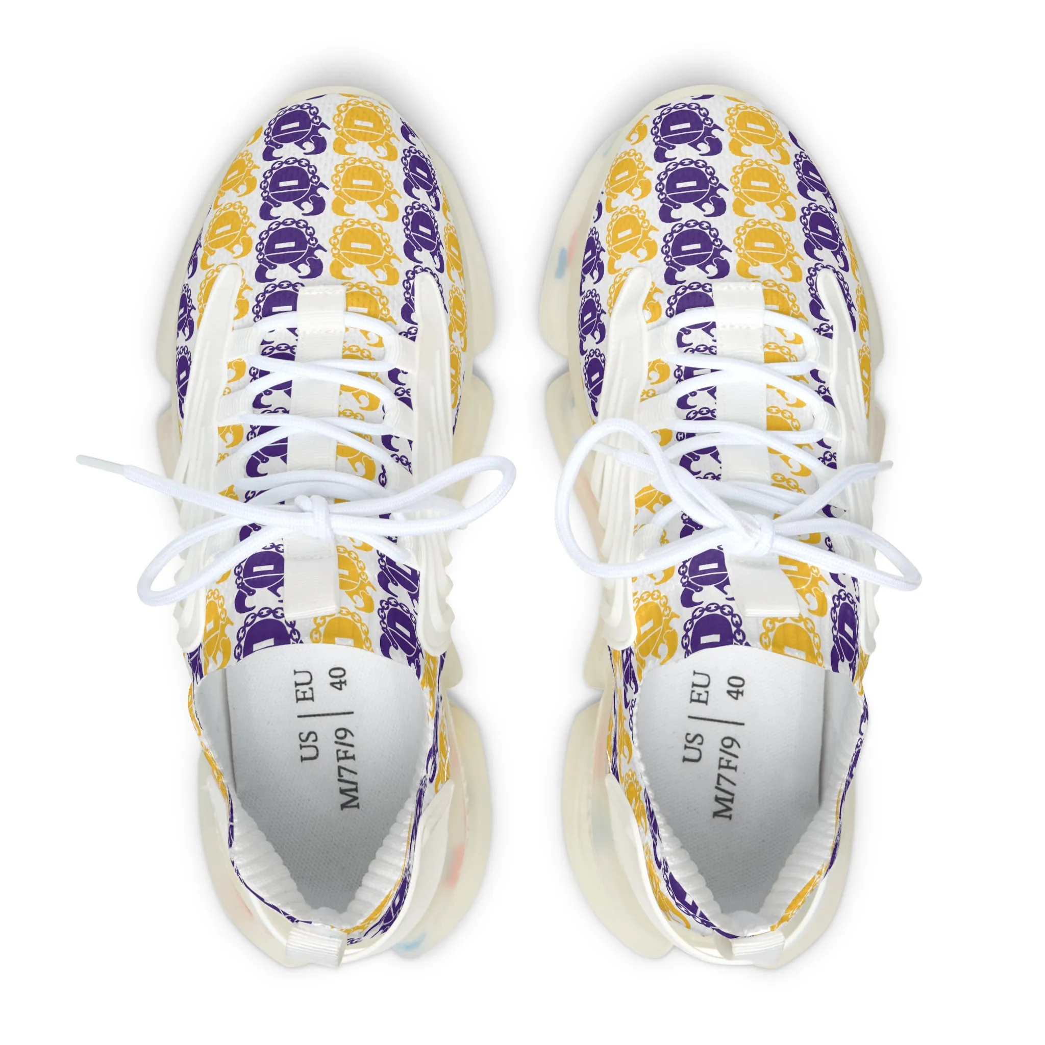 Women's Mesh Sneakers - Purple & Gold Helmets