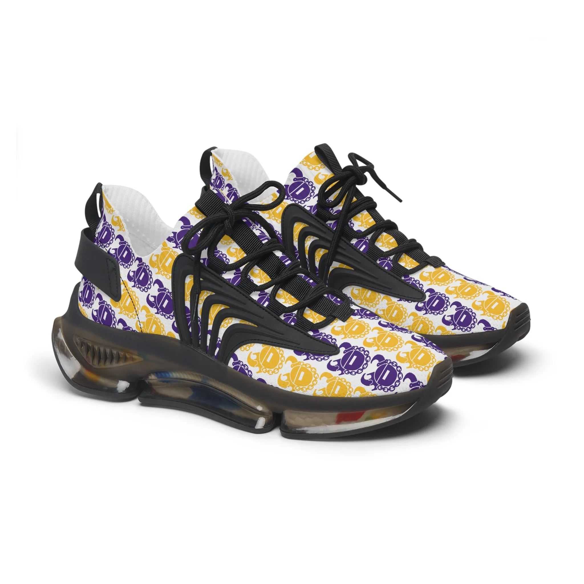 Women's Mesh Sneakers - Purple & Gold Helmets