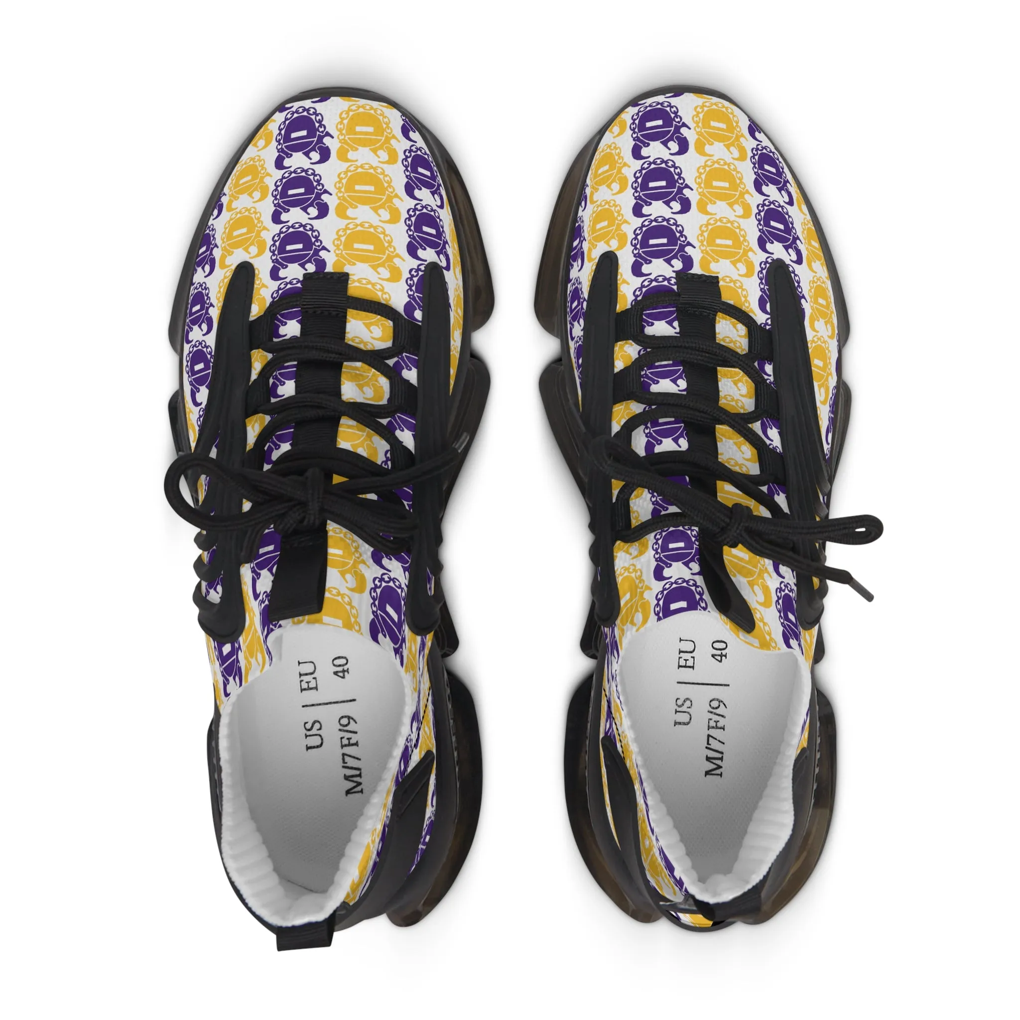 Women's Mesh Sneakers - Purple & Gold Helmets