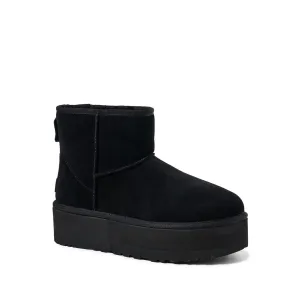 Women's Shoes UGG CLASSIC MINI PLATFORM Sheepskin Ankle Boots 1134991 BLACK